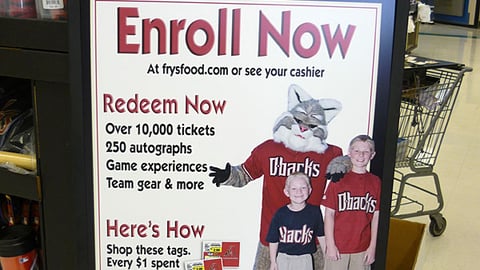 Fry's D-Backs Rewards Stanchion Sign