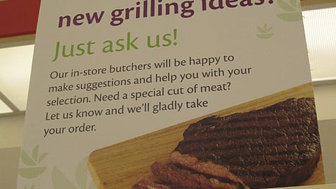 Stop & Shop 'Just Ask Us' Grilling Sign