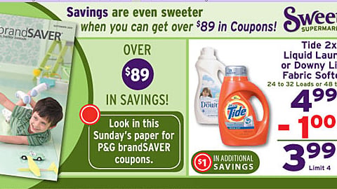 Sweetbay P&G brandSaver Feature