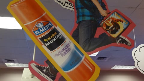 Target Elmers Back-to-School Ceiling Sign
