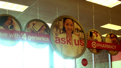 Target 'Ask Us' Ceiling Signs