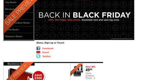 Target 'Back in Black Friday' Home Page Ad