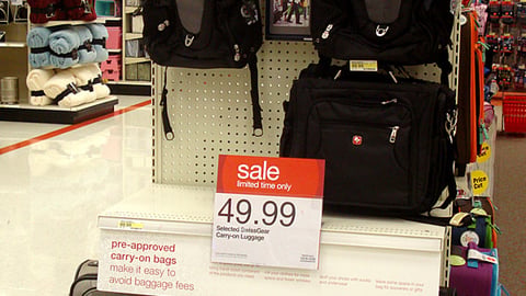 Target SwissGear Luggage Holiday Endcap