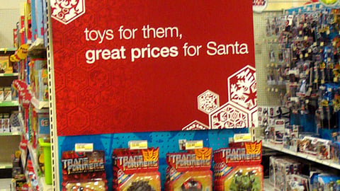 Target Transformers Holiday Endcap