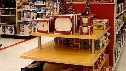 Target Holiday Tableware Endcap