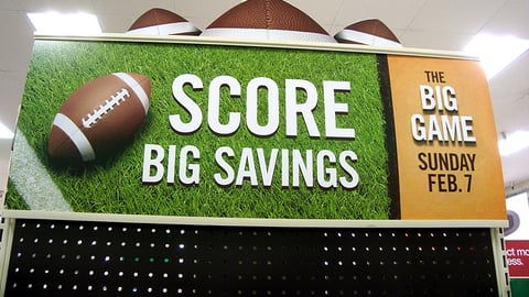 Target 'Big Game' Endcap Header