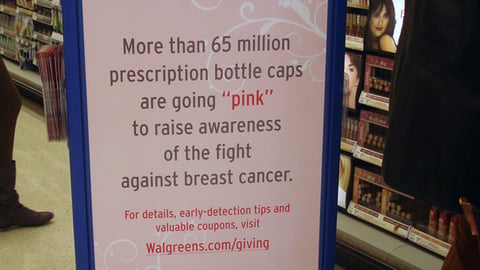 Walgreens 'Pink Caps' Stanchion