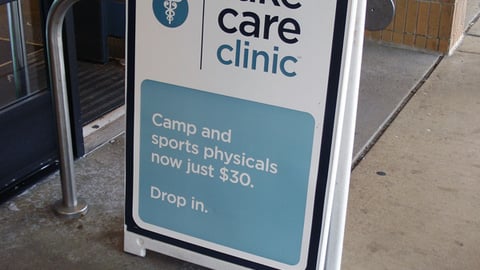 Walgreens Take Care Clinic Sandwich Board