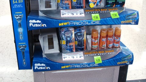 Gillette Fusion ProGlide Walgreens Endcap
