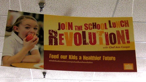 Whole Foods 'School Lunch Revolution' Ceiling Banner