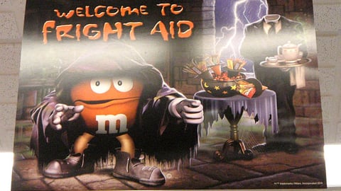 Rite Aid M&M's 'Fright Aid' Ceiling Sign
