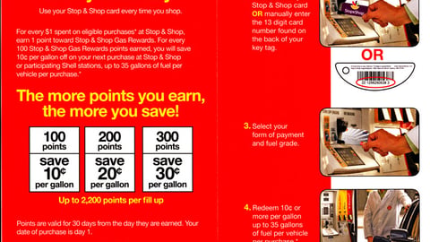 Stop & Shop 'Gas Rewards' Brochure