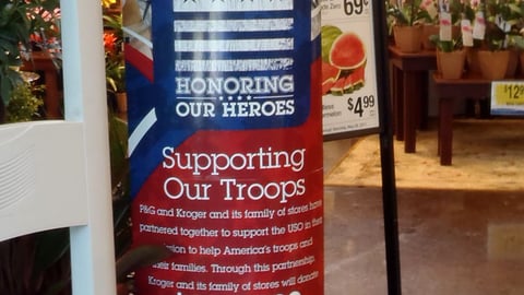 P&G Kroger USO Standee