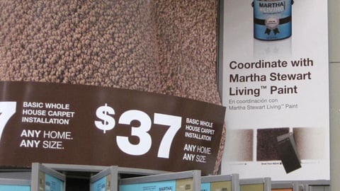 Home Depot Martha Stewart Living Cross-Merch Sign