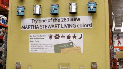Home Depot Martha Stewart Paint Solutions Display
