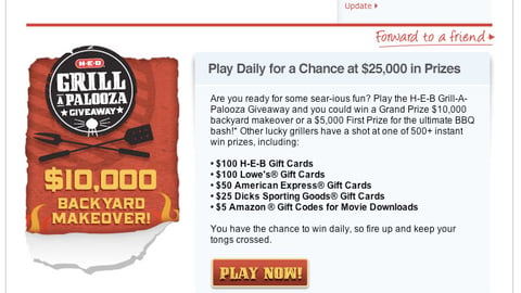 H-E-B 'Grill-A-Palooza' Email