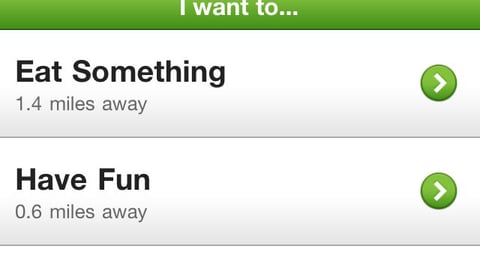 Groupon Now Start Screen
