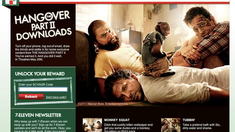 7-Eleven 'Hangover 2' Microsite