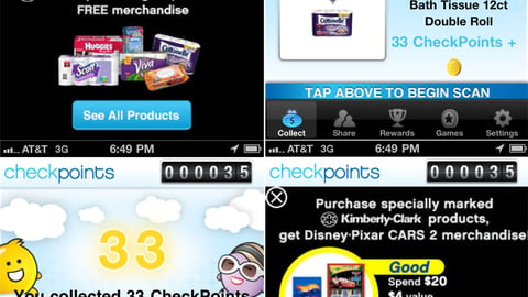 Kimberly-Clark 'Cars 2' CheckPoints Screens