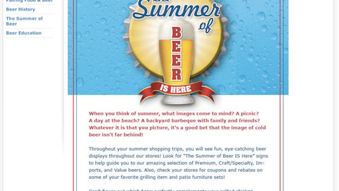 Kroger 'Summer of Beer' Website