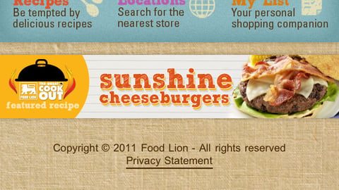 Food Lion 'Great MVP Cookout' Mobile Banner Ad