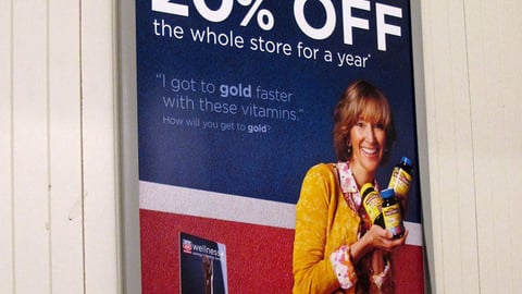 Rite Aid Wellness+ 'Gold' Wall Sign