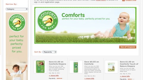 King Soopers Comforts Coupon Page