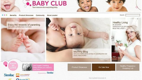 A&P 'Live Better Baby Club' Home Page
