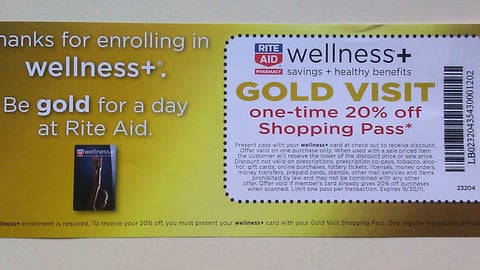 Rite Aid Wellness+ 'Gold' Direct Mailer