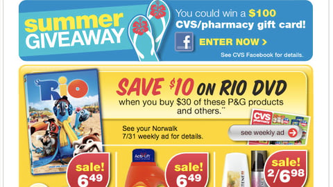 CVS 'Send to Card' Email