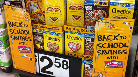 General Mills Walmart 'Box Tops' Pallet Display