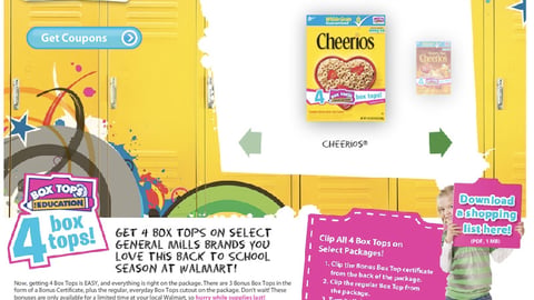 General Mills 'Box Tops' Walmart.com Showcase