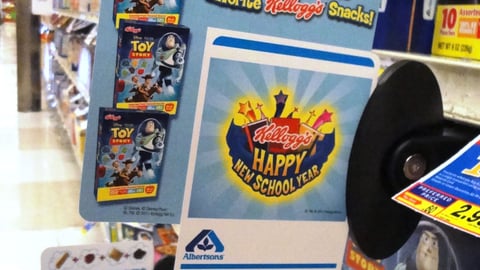 Kellogg 'Happy New School Year' Shelf Talker