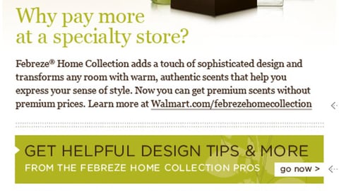 Febreze Home Collection Launch Email