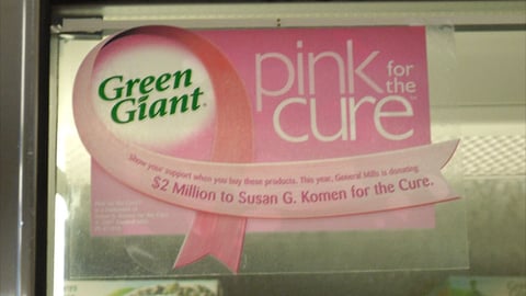 Green Giant 'Pink for the Cure' Cooler Cling