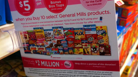 General Mills Supervalu 'Pink Together' Shelf Talker