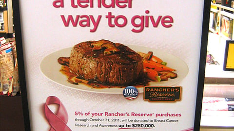 Safeway 'A Tender Way to Give' Stanchion Sign