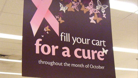 Giant-Carlisle 'Fill Your Cart for a Cure' Ceiling Sign