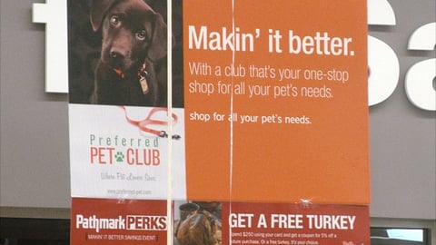 Pathmark 'Preferred Pet Club' Ceiling Banner