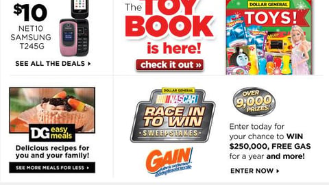Dollar General 'Toy Book' Email Ad