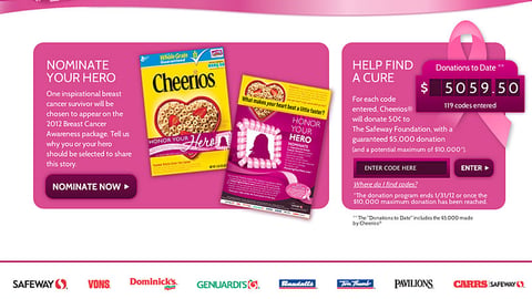 General Mills Safeway 'Honor Your Hero' Website