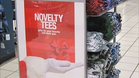 JCPenney 'Novelty Tees' Framed Sign