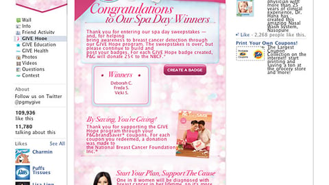 P&G 'Do It For The Girls' Facebook Applet