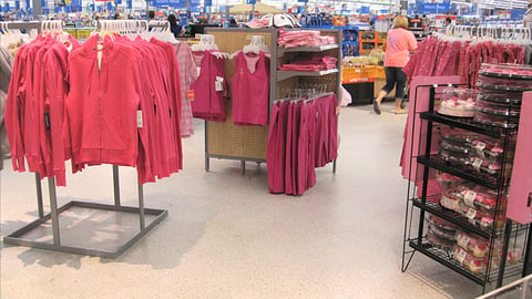 Walmart 'Pink' Apparel Racks