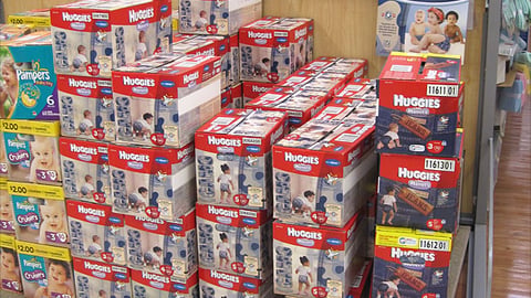 Walmart Huggies Little Movers Camo Endcap