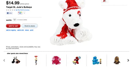 Target Holiday Bullseye Product Page