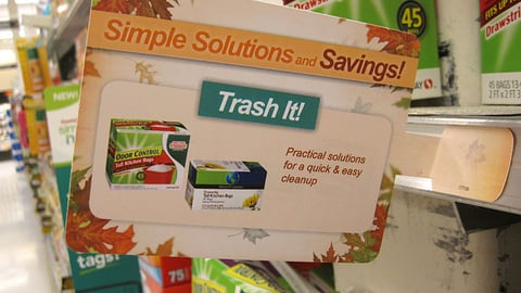Safeway 'Trash It' Shelf Talker