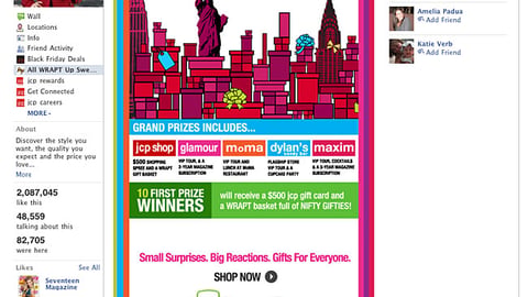 JCPenney 'All Wrapt Up' Sweeps Facebook Page