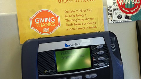 Jewel-Osco 'Giving Thanks' Checkout Sign