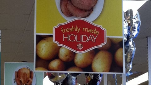 Jewel-Osco 'Freshly Made Holiday' Ceiling Signs